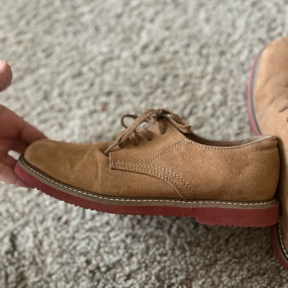 Sperry Oxford Shoes Caspian Boys Light Brown Suede Size 6.5